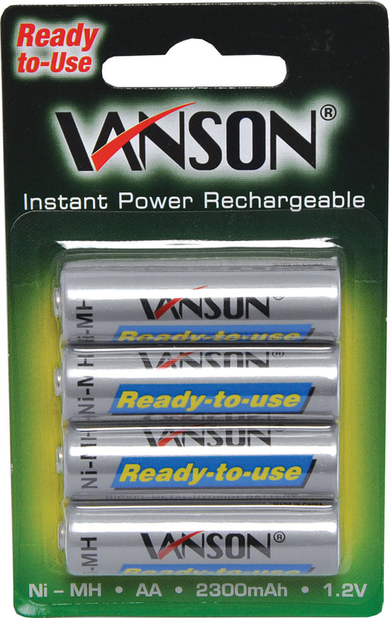 AA Low Discharge NiMH Rechargeable Battery 4pk