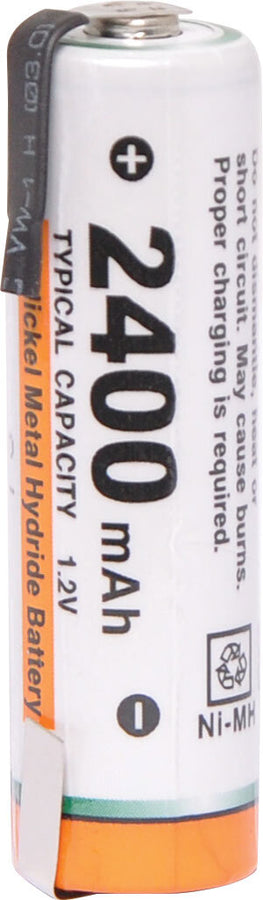 AA 2400mA NiMH Rechargeable Battery Solder Tag