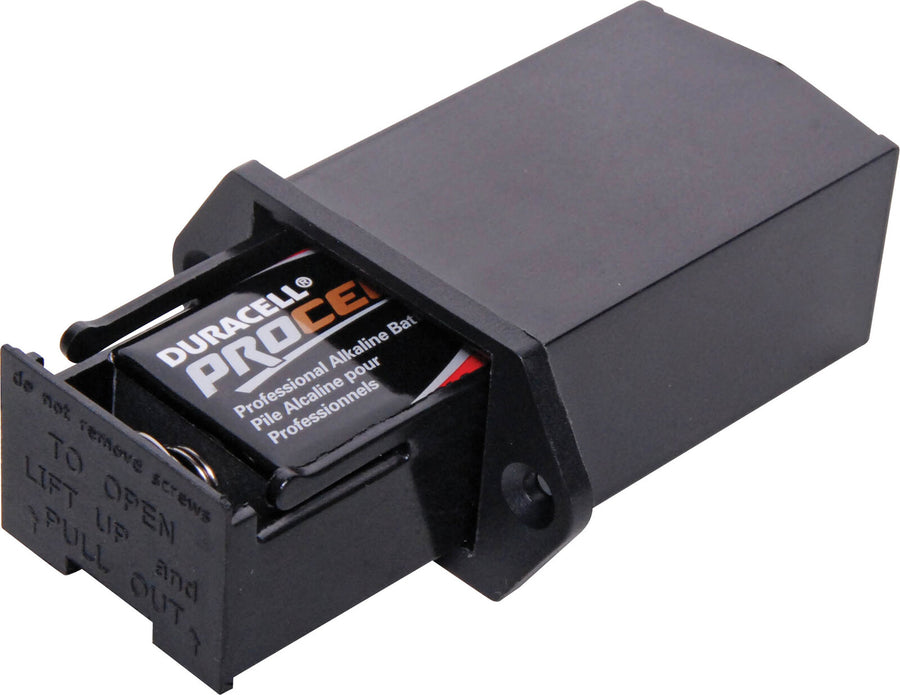 9V Battery Holder Flush Mount  Black