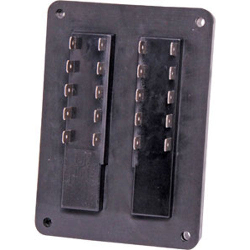 10 Way IP65 Panel Chassis Mount Blade Fuse Holder with LED Indicator