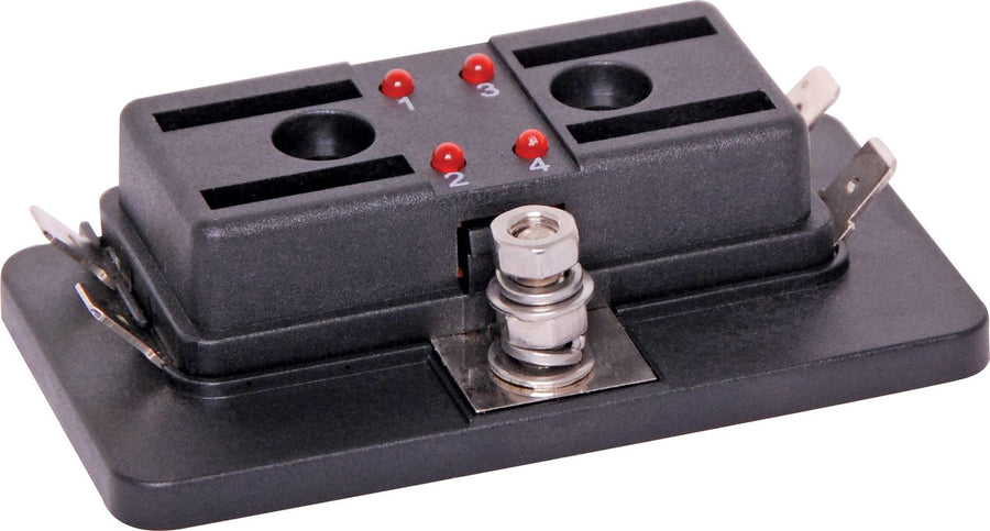 Blade Fuse Block Panel With LED 4 standard automotive blade