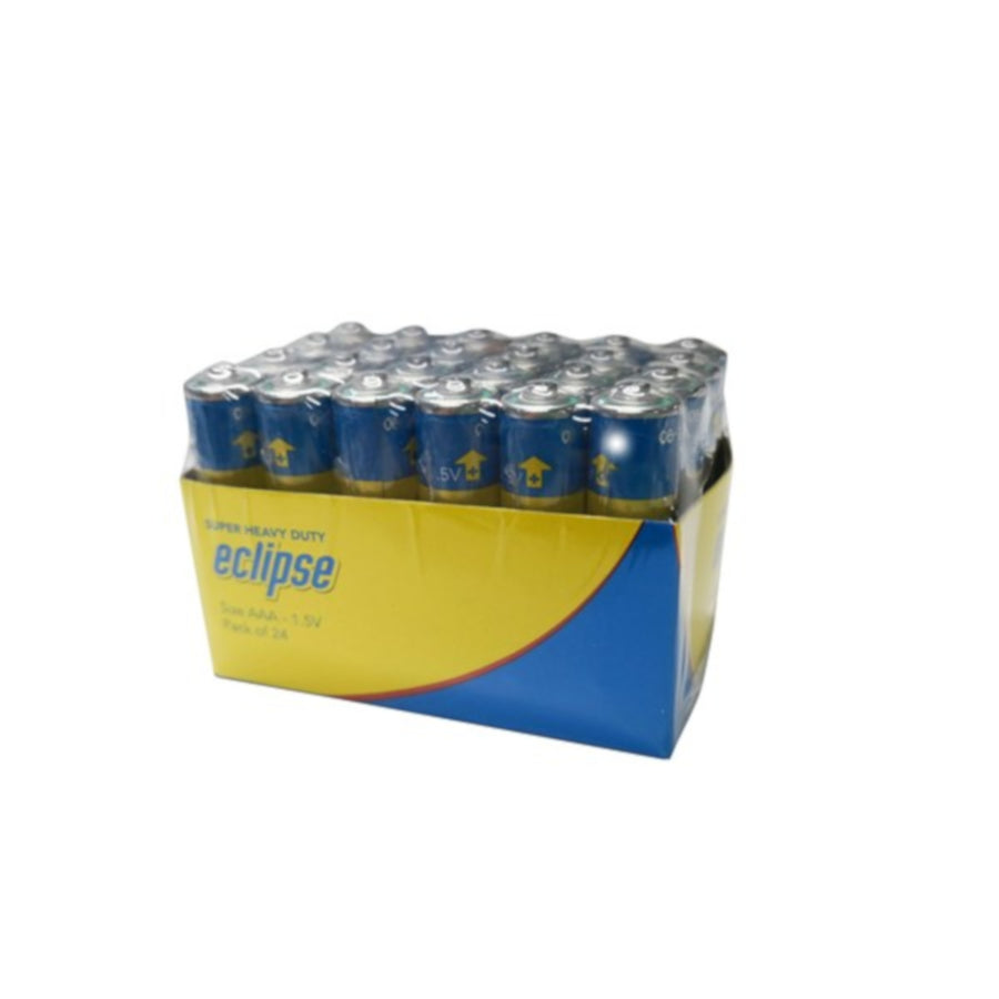 Eclipse Pack 24 AAA Heavy duty Zinc 15v Dc Carbon Mercury Cadmium Batteries