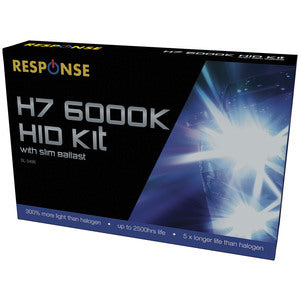 Response H7 Slim Ballast HID Kit 12V 6000K for off road use driving at night