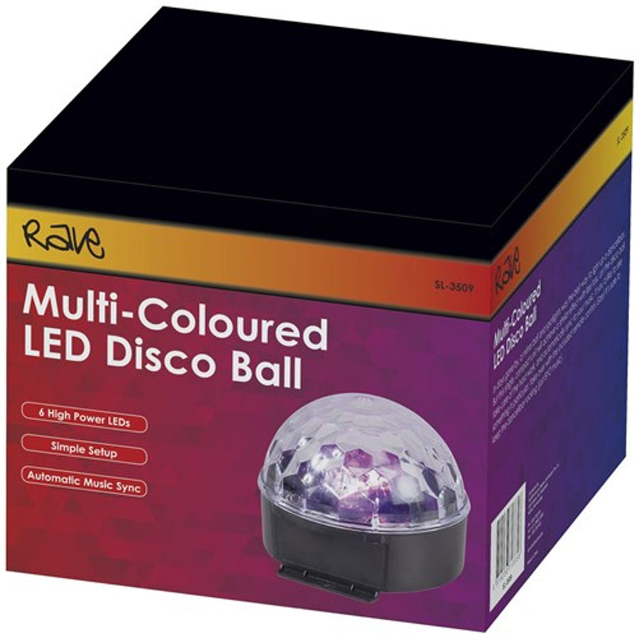 Rave Multicolor LED Sound Modulated Rotating Disco PartyLight with Remote