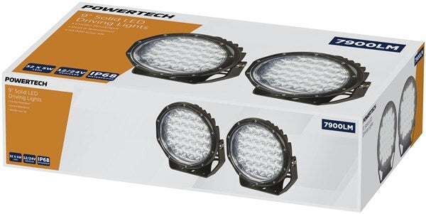 Powertech 7900 Lumen 9 Inch Solid LED Driving Light Spot and Flood Bea ...