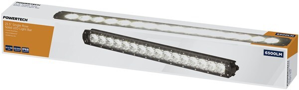 Powertech Combo beam 6500 Lumen 21.5 Inch Single Row Solid Black colour LED Light Bar