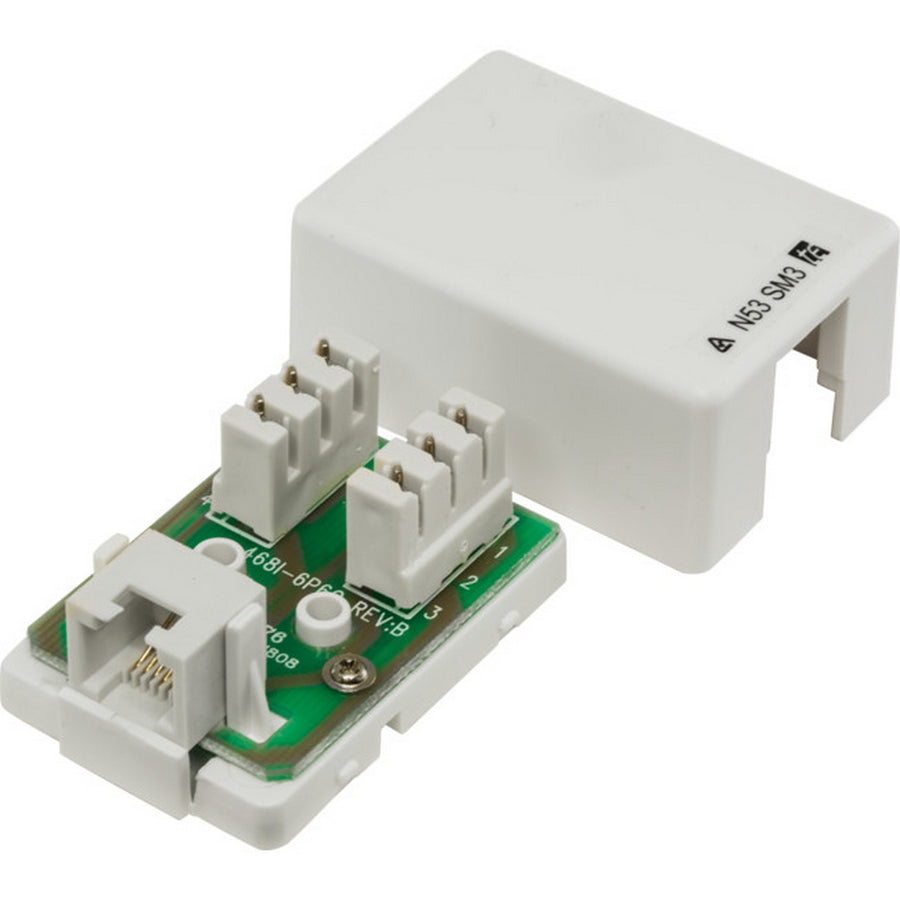 EVERSURE SM366IDC-WHT Mini 6P6C Surface Mount Socket RJ12 IDC Punch in Terminal