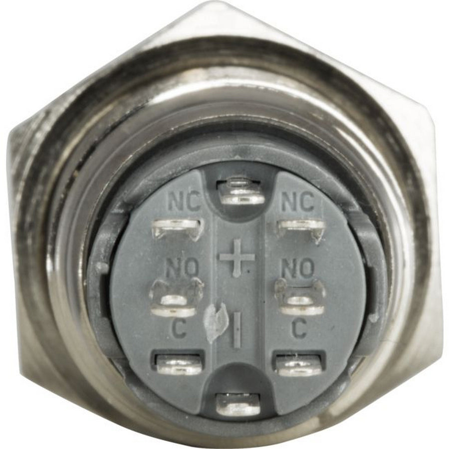 SP4145 SPDT 250VAC 3A IP67 On Off Momentary Metal Push Button Green