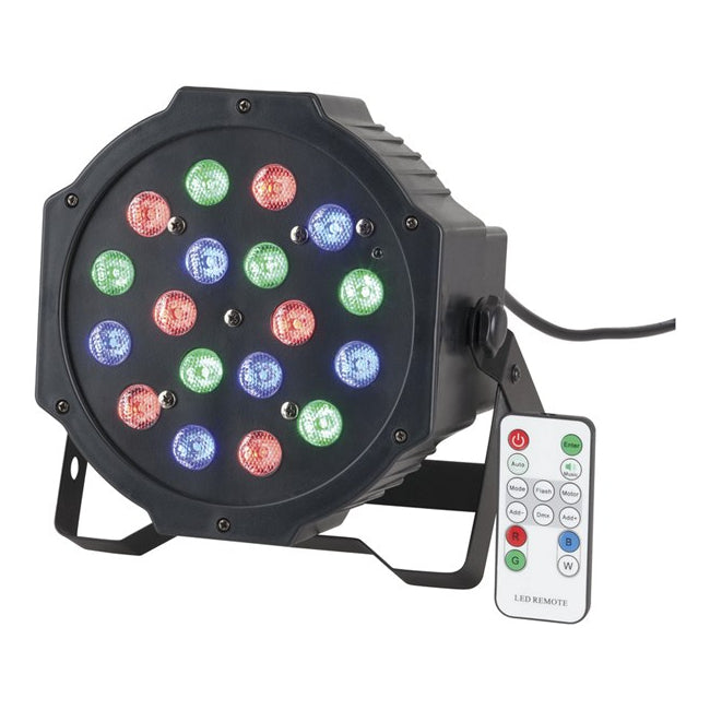 Rave Sound Activated Party Light 18 RGB LED PAR Stage Light DMX512 & Remote