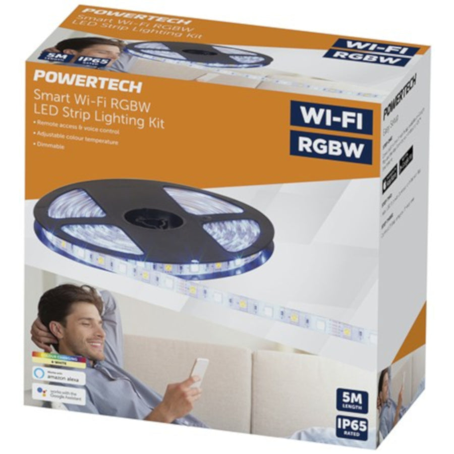 Powertech Smart WiFi RGBW LED Strip Lighting Kit App Control Android iOS phone