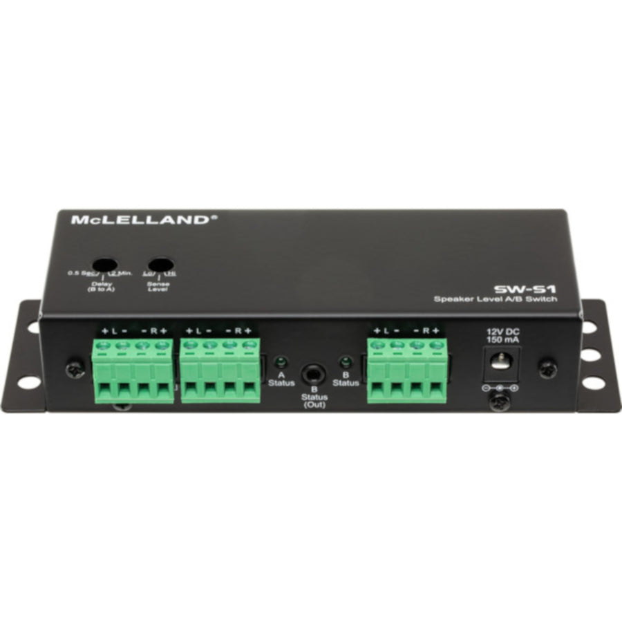 McLELLAND SW-S1 Speaker Level Audio AB Switch Box includes External Power Supply