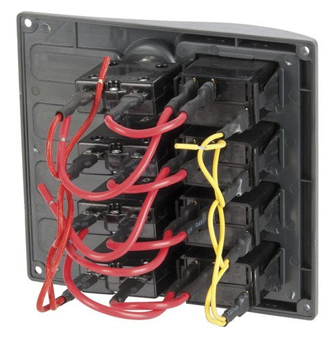 4 Way IP66 Marine Switch Panel Moulded from ABS plastic black in colour