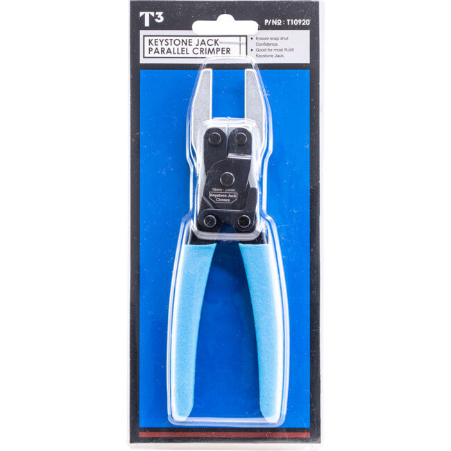 T3 Innovation T10920 Locking Mechanism Keystone Jack RJ45 Parallel Crimper