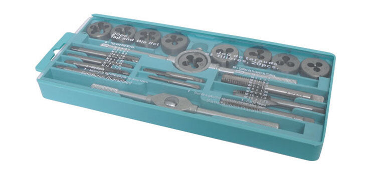 M3-M12 Tap And Die Set 20pc