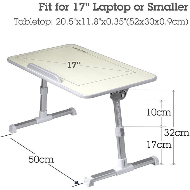 Avantree TB101 Neetto Standard Foldable & Portable Laptop Table 52x30cm Grey