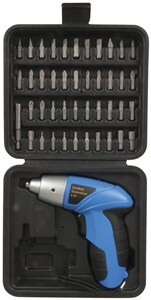 Cordless Screwdriver Set for DIY Projects with Spare Common Bit Sizes Carry Case