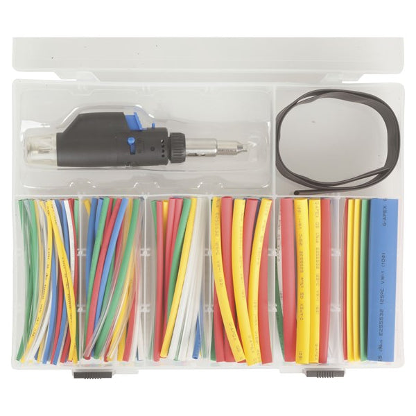 161 Piece Heatshrink Pack with Gas Powered Heat Blower