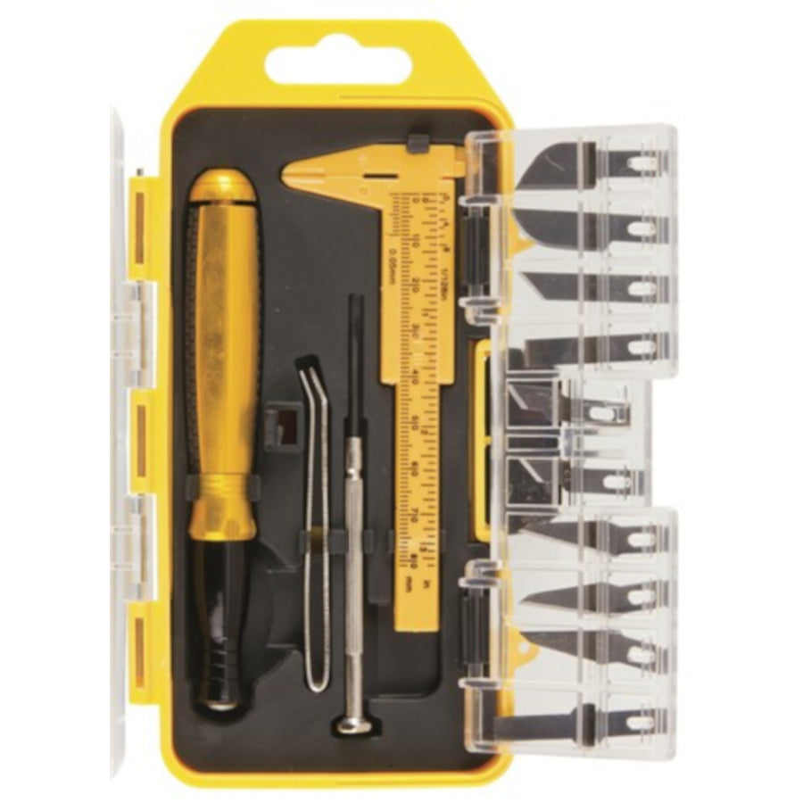 Handy Hobby 14 Piece Precision Knife Set Comprising of 10 Different Blades