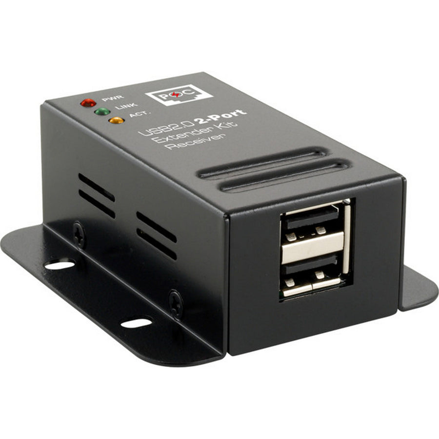 Krysma UE2P 2 Port USB2.0 Industrial CAT5 Extender Kit 50m Range