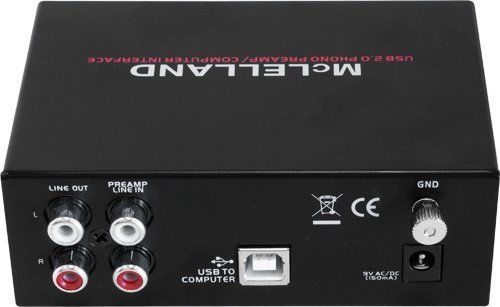 McLELLAND UP2 Phono Preamplifier with USB Include Gain Control inc Power Supply