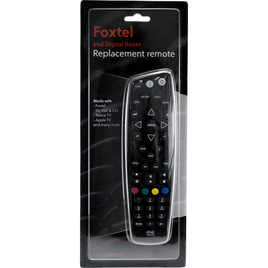 ONE FOR ALL URC1669 F110 & F120 Foxtel Replacement Remote TV & Digital PVR Box