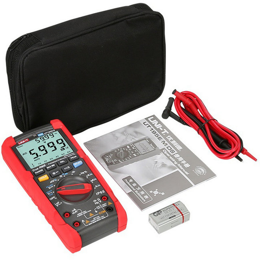 UNI-T UT195DS True RMS IP65 CAT III 1000V PRO LCD Multimeter with Flashlight