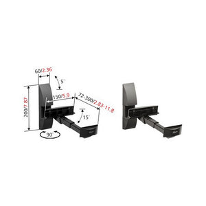 Vogels VLB200 Medium Speaker Bracket for Bookshelf Loudspeakers Max 20Kg Black