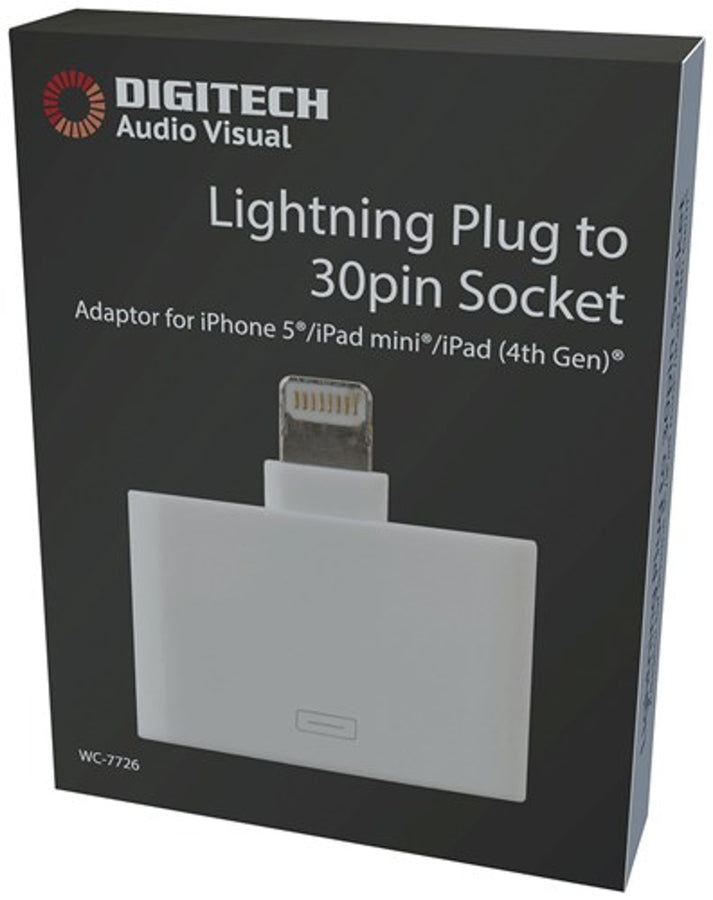 Charging & Syncing Lightning Plug to 30-Pin Apple Socket Adaptor