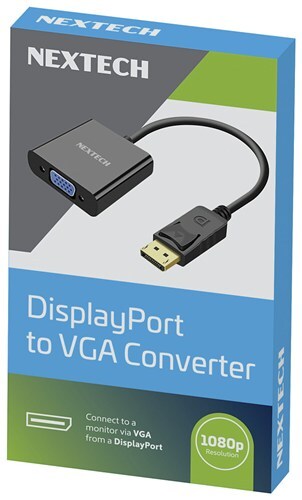 DisplayPort to VGA Converter Supports up to 1080p 60Hz Connect multimedia device