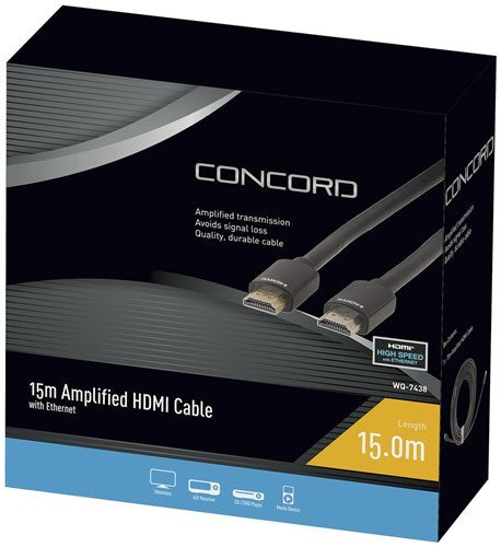 Concord 15m 4K HDMI 2.0 Amplified Cable metal material