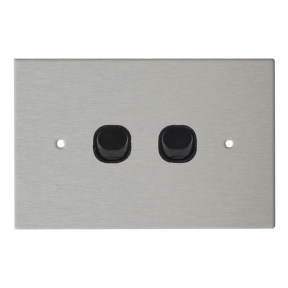 Horizontal Switch With Stainless Steel Wall Plate 250V AC multiple pow ...