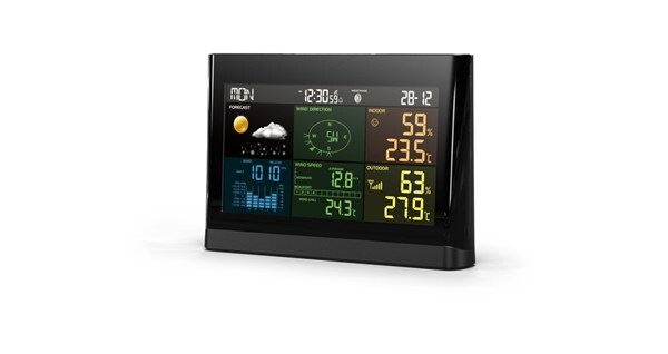 Digitech 150m Remote Sensor Moon Phase Digital Weather Station Color LCD Display