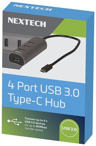 NEXTECH USB 3.0 Type Port Hub Connector New Mac and PC with 2.0 Micro B Socket