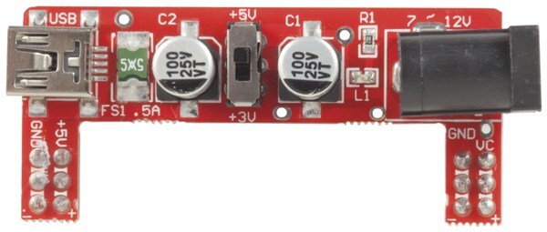 Arduino Compatible Breadboard Power Module from USB socket or DC socket