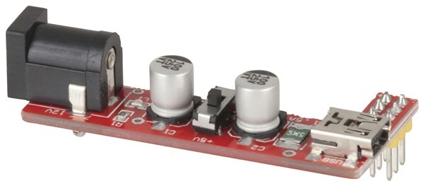 Arduino Compatible Breadboard Power Module from USB socket or DC socket