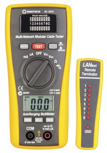 2 in 1 Network Cable Tester and Digital Multimeter