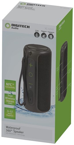 Digitech Waterproof TWS Stereo 360 Degree Speaker with Bluetooth Technology