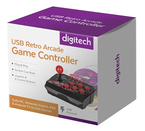 Digitech USB Retro Arcade Game ControllerSuction cup Base