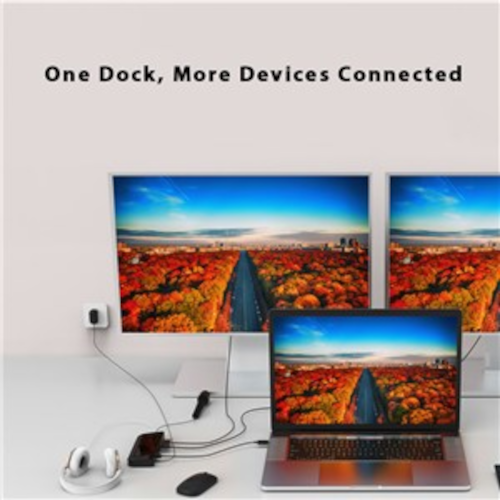 11 in 1 Multifunction Hub with HDMI DVI Audio Socket & Microphone USB Port