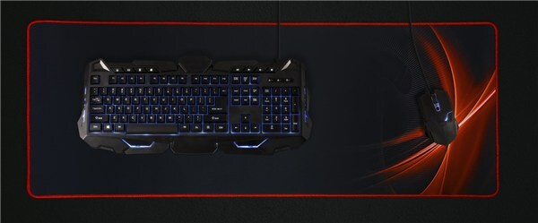 Ultra Durable Gaming Keyboard and Mouse Pad Rectangle Shape Stitched edge