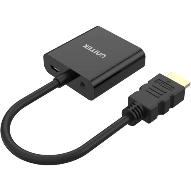 UNITEK HDMI TO VGA Adapter with 3.5mm Audio & USB Power port