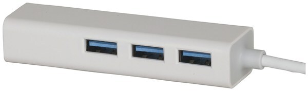 USB Type-C Gigabit Network Adaptor with 3 Port USB 3.0 Hub