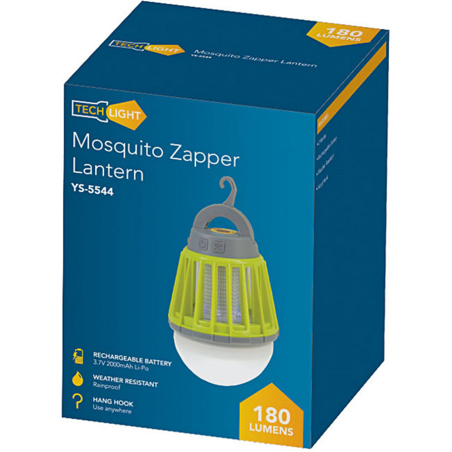 Techlight Mosquito Portable Rechargeable Bug Zapper with 180 Lumen LED Lantern