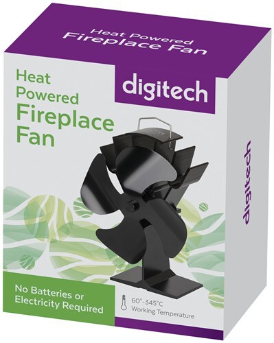 Digitech Heat Powered Fireplace Fan faster circulates warm air More Ci ...
