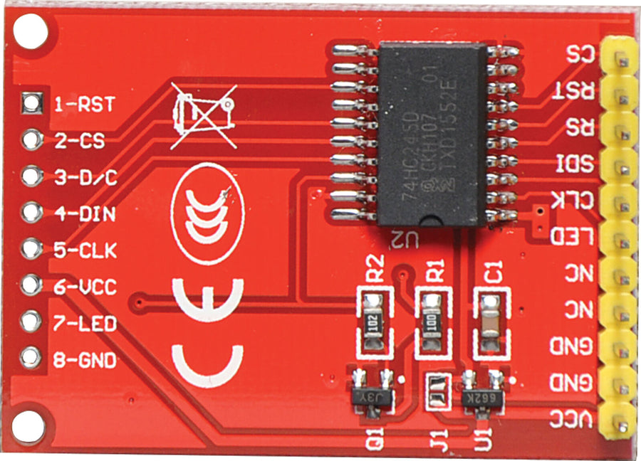 128x128 TFT Colour Screen LCD Display Module Uses SPI Interface to Communicate