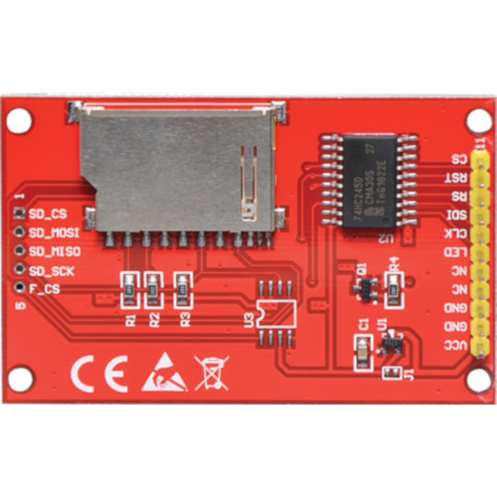 Arduino Socket Modulw 2.2 inch TFT Display Module For Arduino With SD card socket – Bourne ...