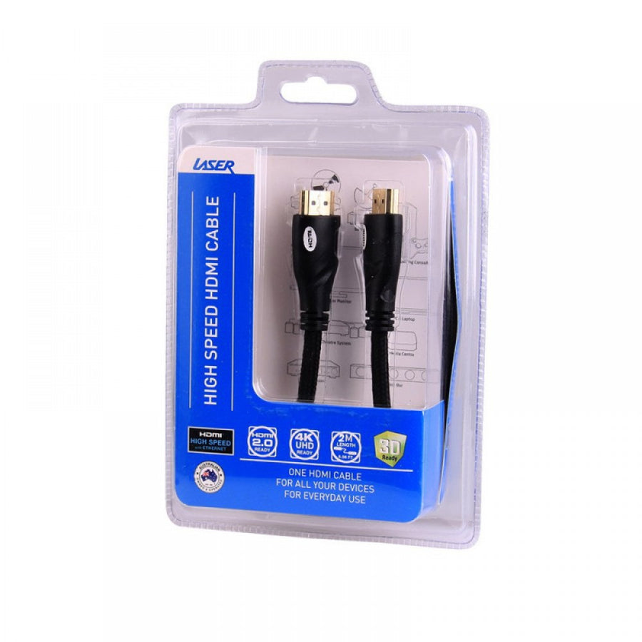 Laser HDMI Cable V2.0 Gold 1080p 2m 3m 5m