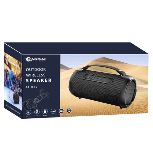 Sansai TWS Outdoor Bluetooth Waterproof Speaker SD USB AUX In Audio Player