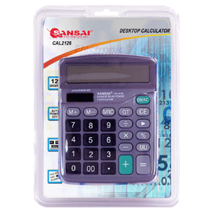 Sansai 12 Digit Big Display Dual Power Desktop Calculator Auto Power Off