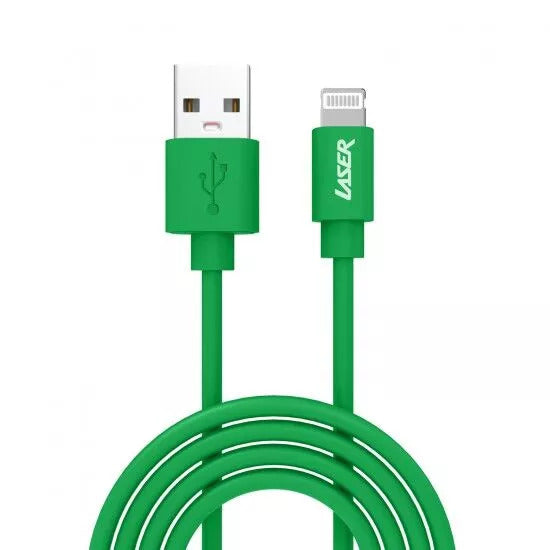 Laser MFi Lightning to USB-A Fast Charging 2m Cable 2 Pack
